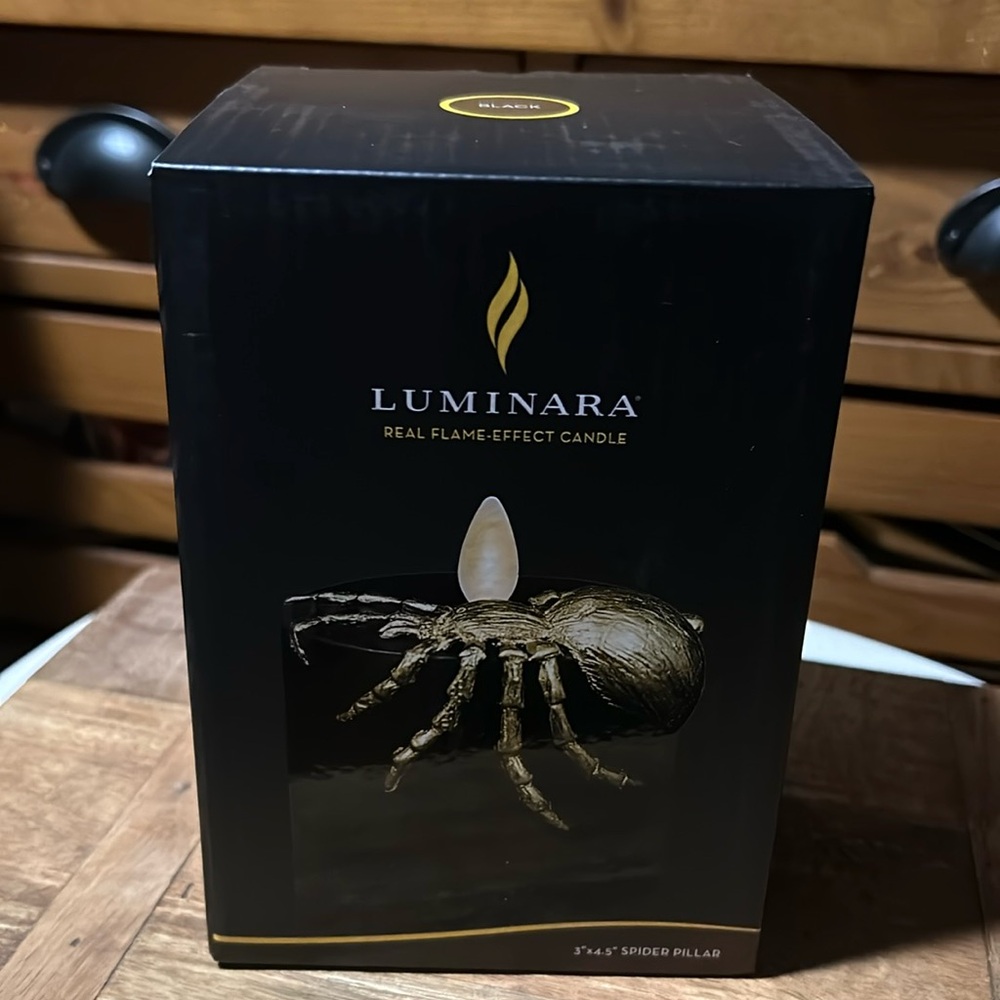 Luminara Spider 🕷️ Pillar Candle BNIB